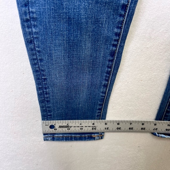 American Eagle Jegging Jeans Womens 6 Long Tall Blue Denim Super Stretch 2204 - Picture 8 of 11
